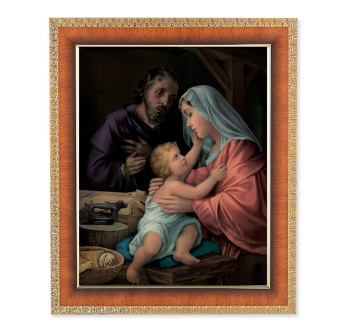 Holy Family Natural Tiger Cherry Framed Art | Style D