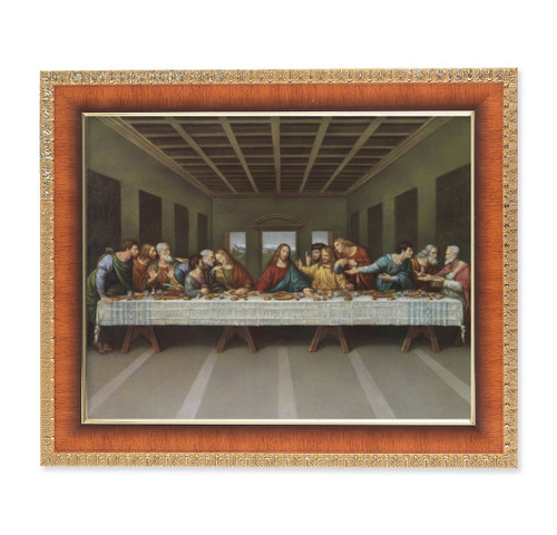 Last Supper Natural Tiger Cherry Framed Art | Style A