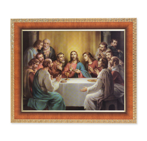 Last Supper Natural Tiger Cherry Framed Art | Style B