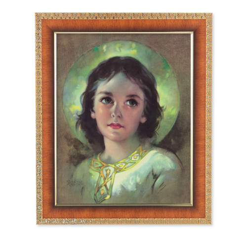 The Child Jesus Natural Tiger Cherry Framed Art