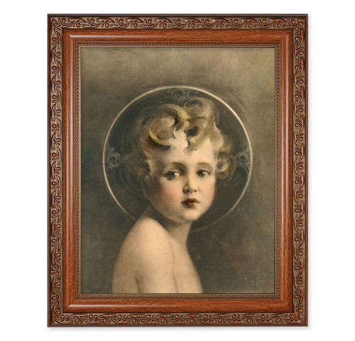 Light of the World Mahogany Finished Framed Art