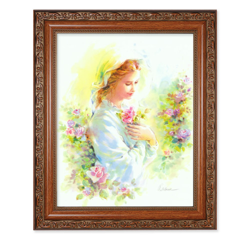 Mystical Rose Mahogany Finished Framed Art