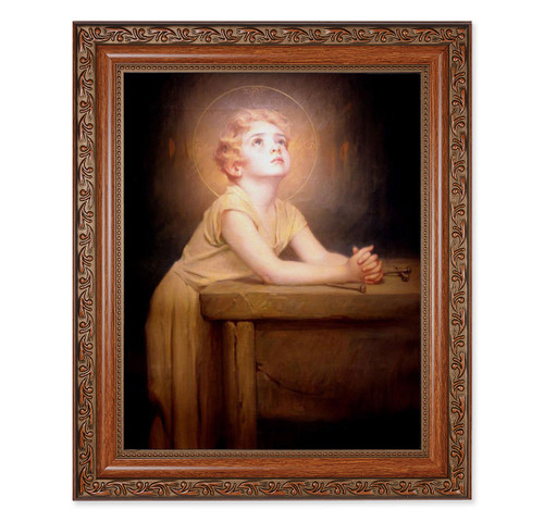 Thy Will Be Done Mahogany Finished Framed Art