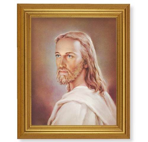 Head of Christ Beveled Gold-Leaf Framed Art | Style A