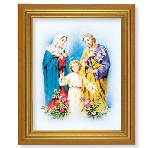 Holy Family Beveled Gold-Leaf Framed Art | Style A