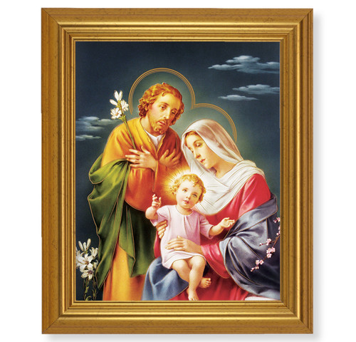Holy Family Beveled Gold-Leaf Framed Art | Style C