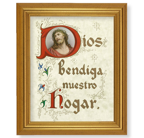 House Blessing (Spanish) Beveled Gold-Leaf Framed Art