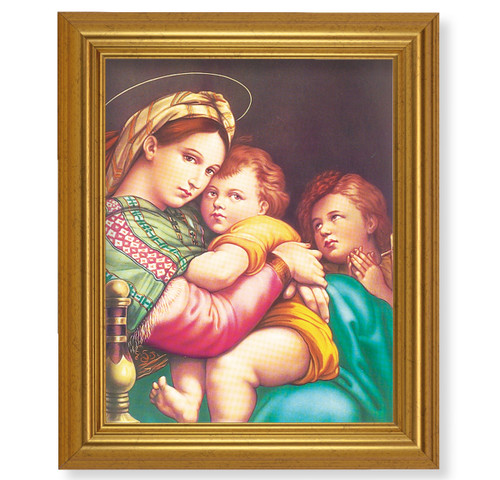Madonna and Child Beveled Gold-Leaf Framed Art | Style D