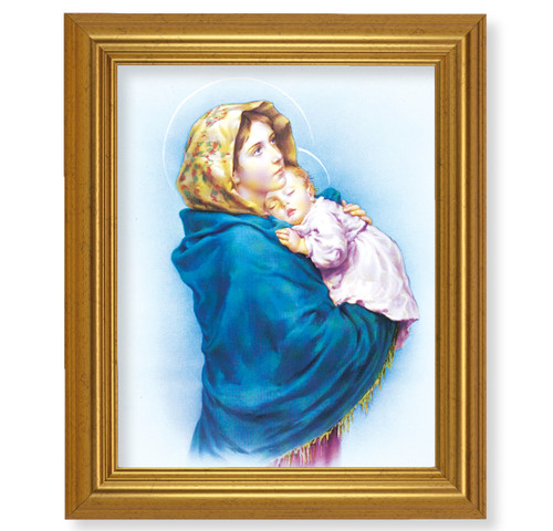 Madonna of the Streets Beveled Gold-Leaf Framed Art | Style A