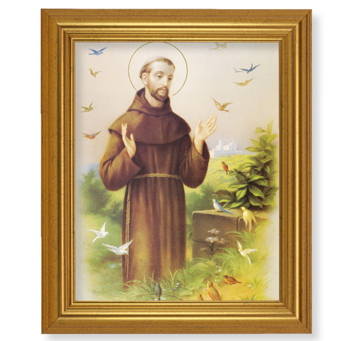St. Francis Beveled Gold-Leaf Framed Art | Style A