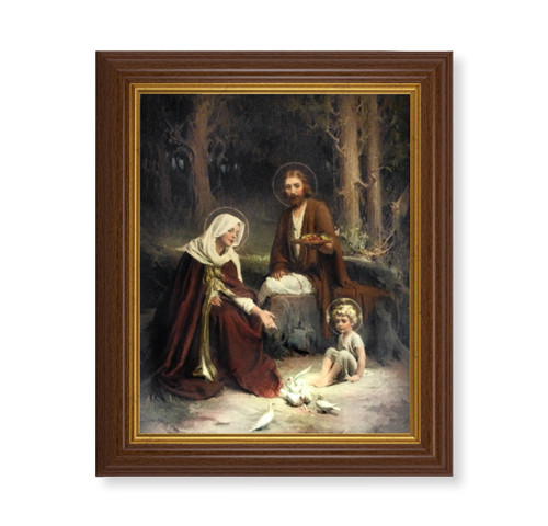 Holy Family Dark Walnut Framed Art | Style B