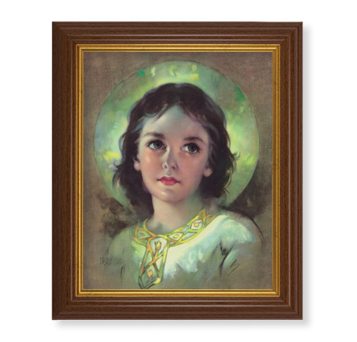 The Child Jesus Dark Walnut Framed Art