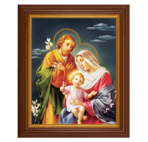 The Holy Family Dark Walnut Framed Art