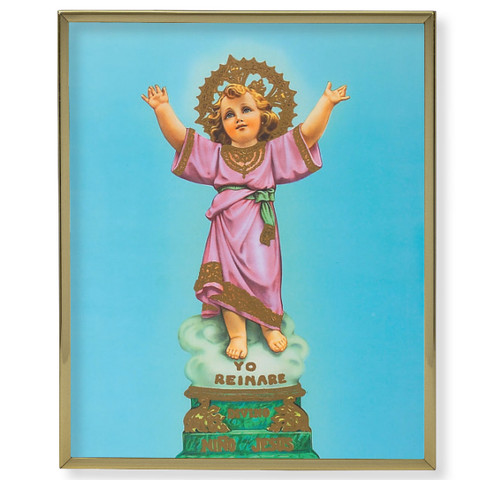 Divino Nino Plain Gold Framed Plaque Art