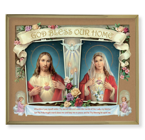 House Blessing - SHJ - IHM Plain Gold Framed Plaque Art