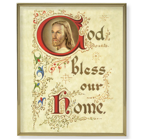 House Blessing Plain Gold Framed Plaque Art | Style A