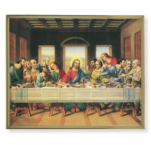 Last Supper Plain Gold Framed Plaque Art | Style C