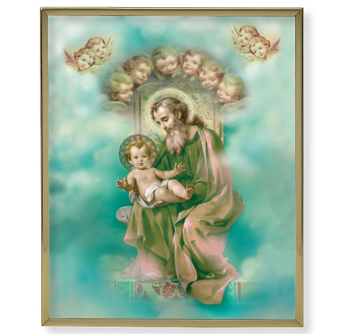 St. Joseph Plain Gold Framed Plaque Art | Style A