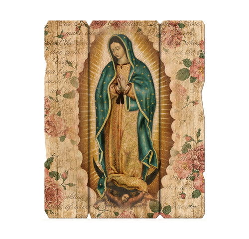 Our Lady of Guadalupe Wood Wall Plaque | 11" x 14"