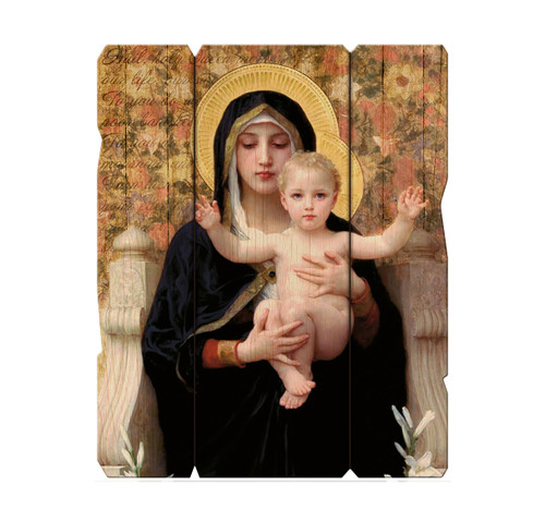 Madonna and Child Wood Wall Plaque | Style A | 11" x 14"