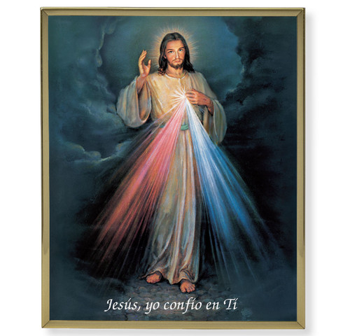 Divine Mercy (Spanish) Gold Framed Art | 11" x 14" | Style A