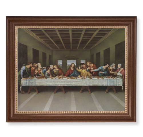 Last Supper Dark Walnut Framed Art | 11" x 14" | Style A