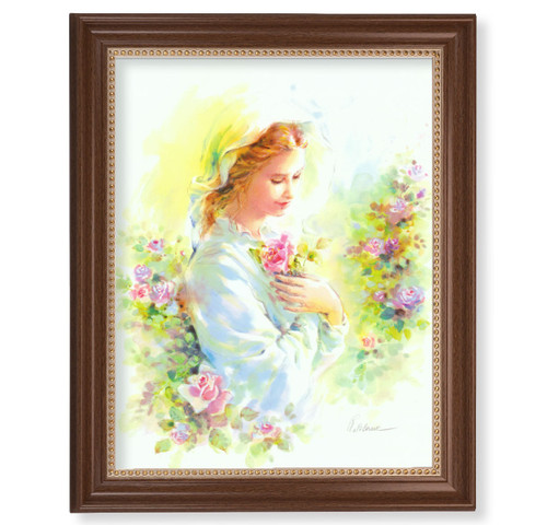 Mystical Rose Walnut Framed Art | 11" x 14"