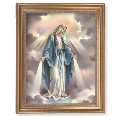 Our Lady of Grace Classic Gold Framed Art | 11" x 14" | Style A