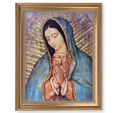 Our Lady of Guadalupe Classic Gold Framed Art | 11" x 14"