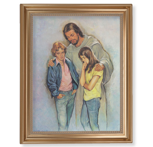 The Comforter Classic Gold Framed Art | 11" x 14"