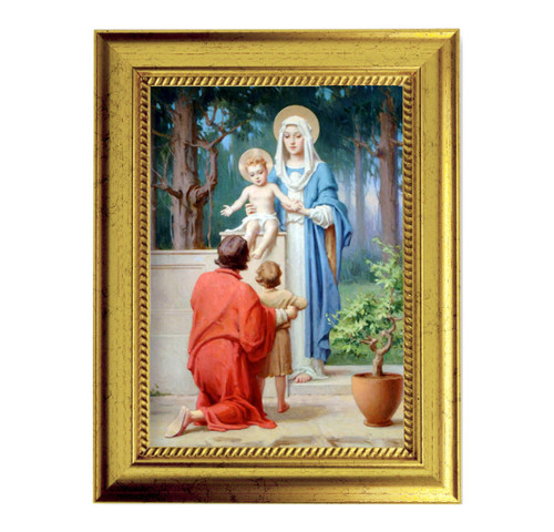 Holy Family with St. John the Baptist Gold-Leaf Framed Art | 5" x 7"