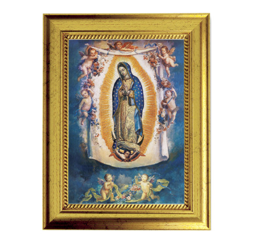 Our Lady of Guadalupe Gold-Leaf Framed Art | 5" x 7" | Style B