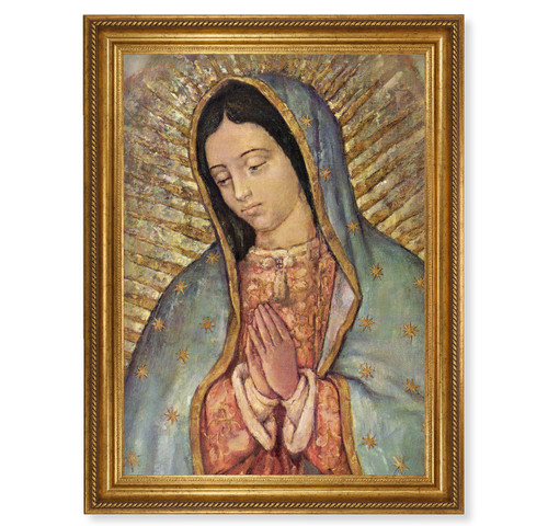 Our Lady of Guadalupe Antique Gold-Leaf Framed Art | 19" x 27"