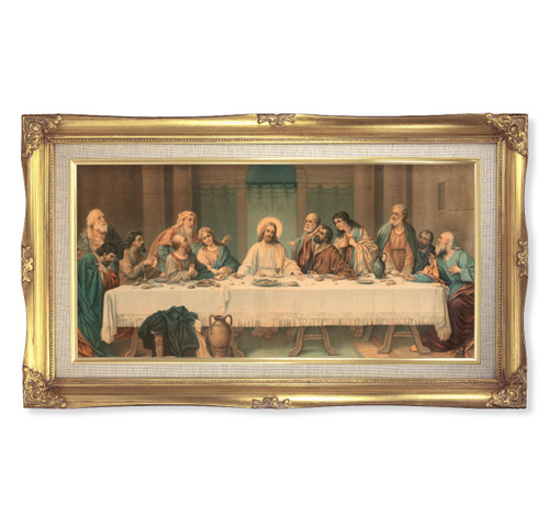 Last Supper (Parietti) Deluxe Gold Framed Art | 11" x 18"
