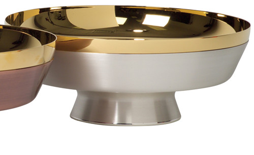 K650 Large Open Ciborium Bowl | 24K Bright Gold-Plated & Silver-Plated