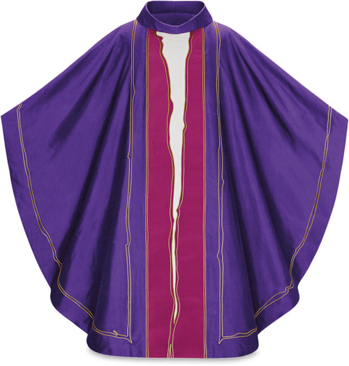 #5095 "Il Soffio" Gothic Chasuble | Roll Collar | Silk/Poly | All Colors