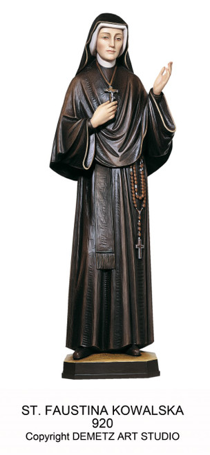 #920 St. Faustina Kowalska Statue | Handmade In Italy