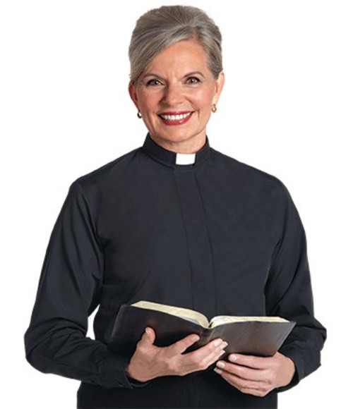 #SW-104 Women's Clergy Shirt | Tab Collar | Long Sleeve