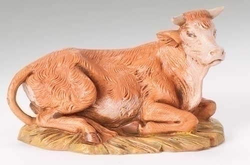 Seated Ox |  5" Scale | Fontanini Italian Nativity