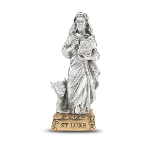 St. Luke Pewter Statue