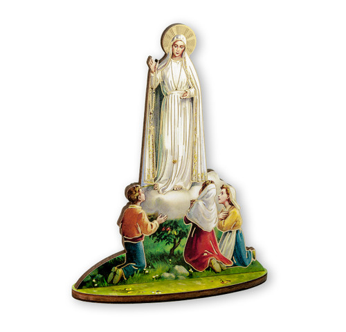 6" Our Lady of Fatima Wood Statue