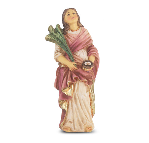 4" Saint Lucy of Syracuse Resin Statue