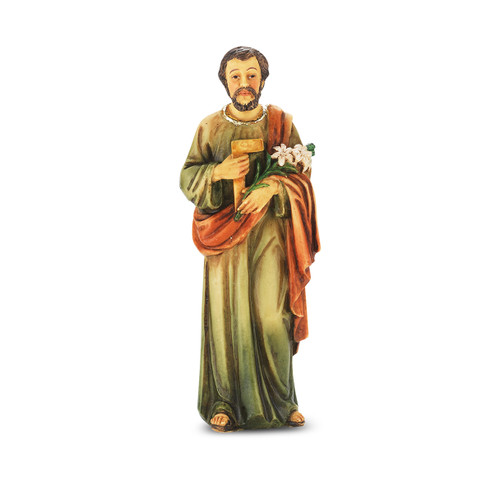 4" Saint Joseph the Worker Resin Statue