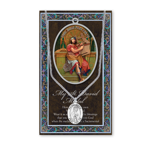 Saint David Biography Pamphlet and Patron Saint Medal