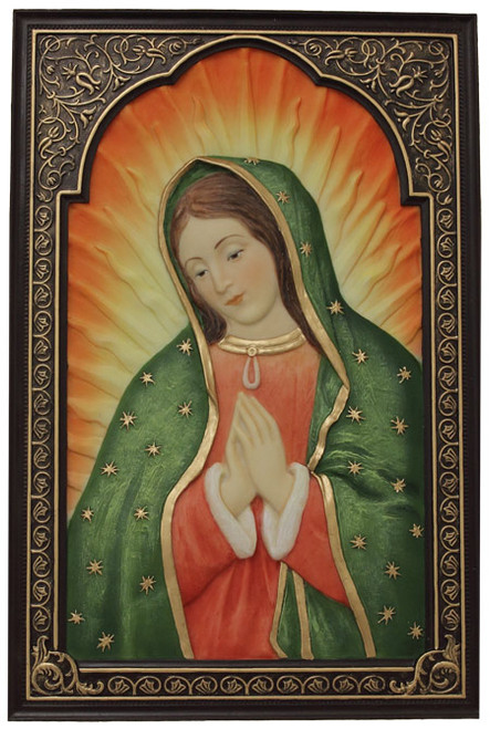 6" x 9" Our Lady of Guadalupe Plaque | Hand-Painted Color