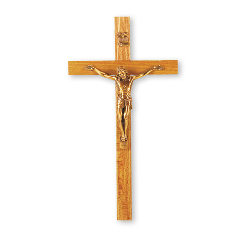 Oak Wall Crucifix, 9"