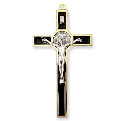 St. Benedict Medal Wall Crucifix, 7"