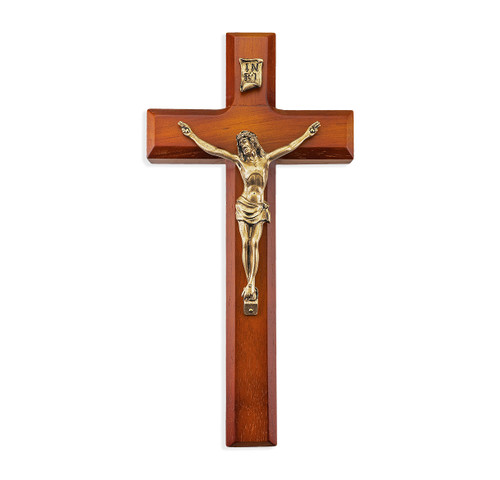 Tutone Wood Wall Crucifix, 10" | Style A