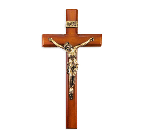 Tutone Wood Wall Crucifix, 12" | Style G