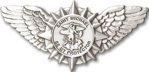 St. Michael Wings Visor Clip | Multiple Finishes Available